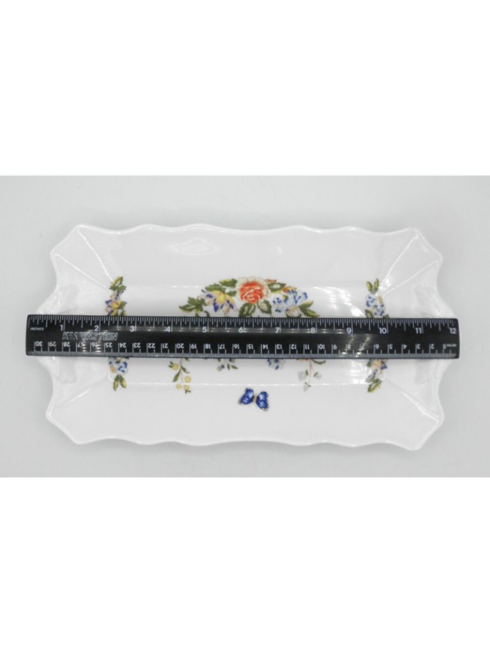 Cottage Garden by Aynsley Large Sandwich Tray Vine Shaped Cream and Sugar AYNOGA - Picture 7 of 14